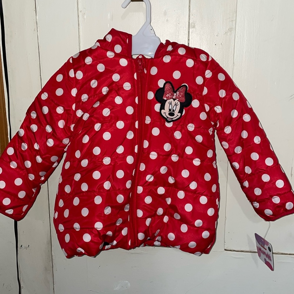 Red Polka Dot Minnie Mouse Coat for Toddlers Size 4